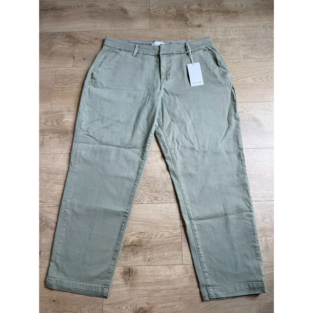 NWT Women Dear John Portia pants sage‎ green high rise stretch abbey stone sz 32